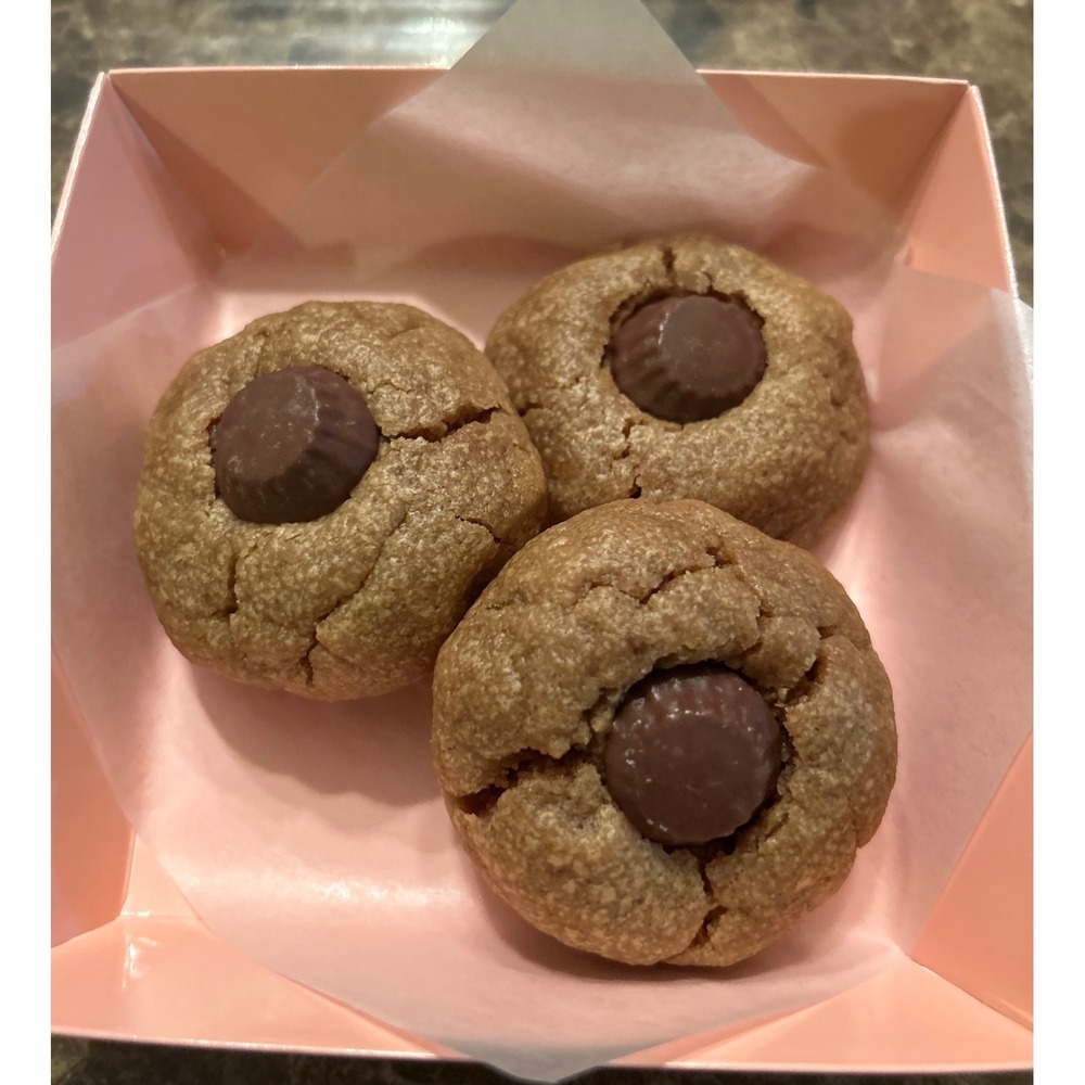 Peanut Butter Gluten Free Cookies Brown Chocolate Cup Center Handmade x 3